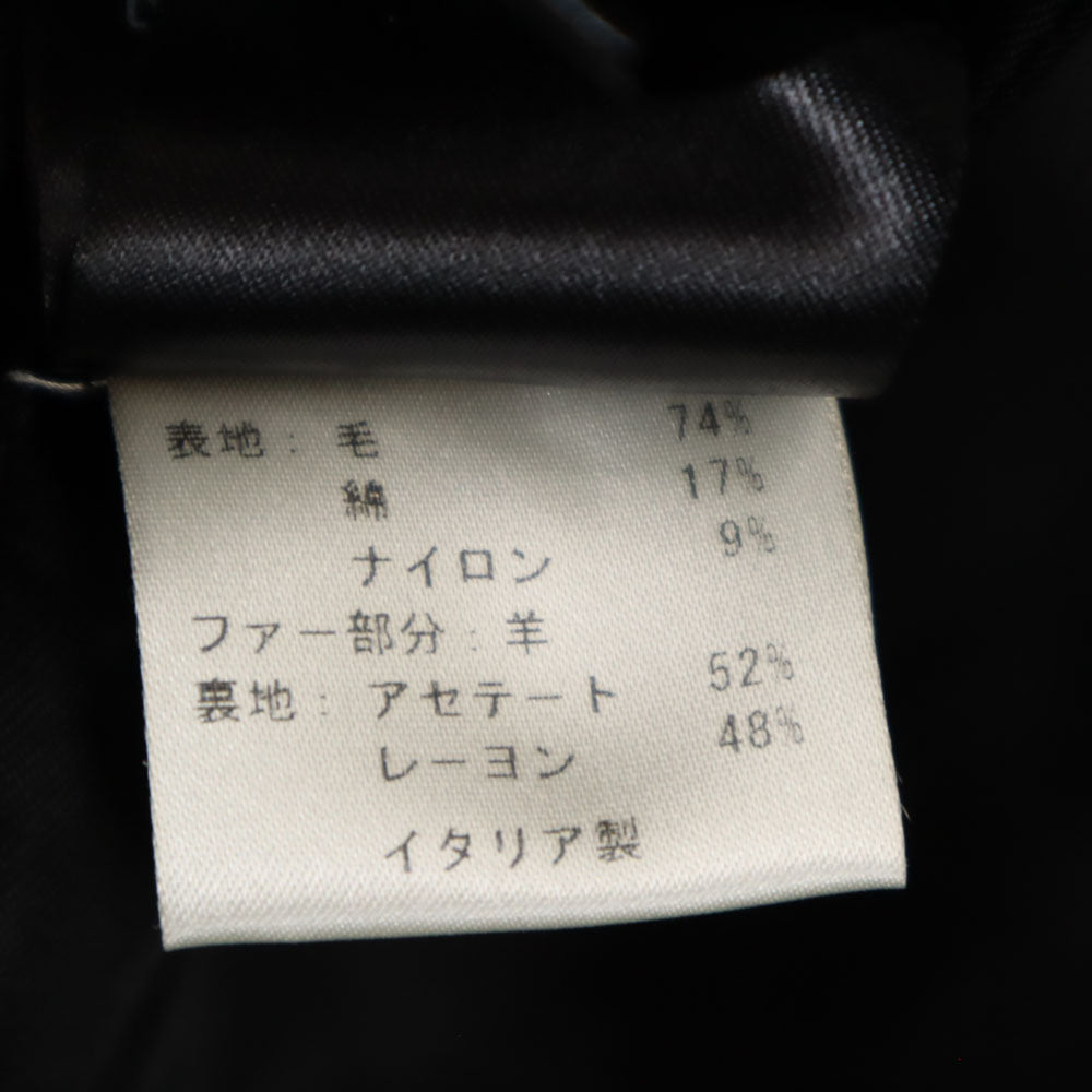 ドローム イタリア製 フェイクファー コート XS ブラック レディース