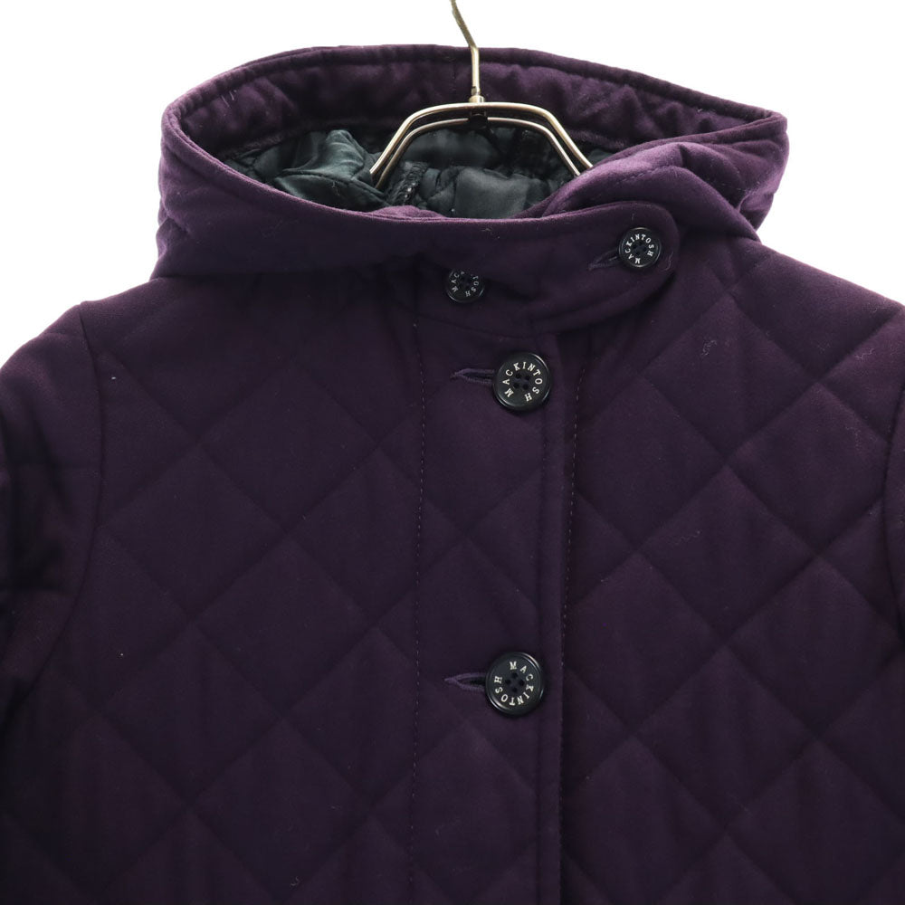 Mackintosh マッキントッシュ キルティングコート 34 パープル 中綿入り レディース