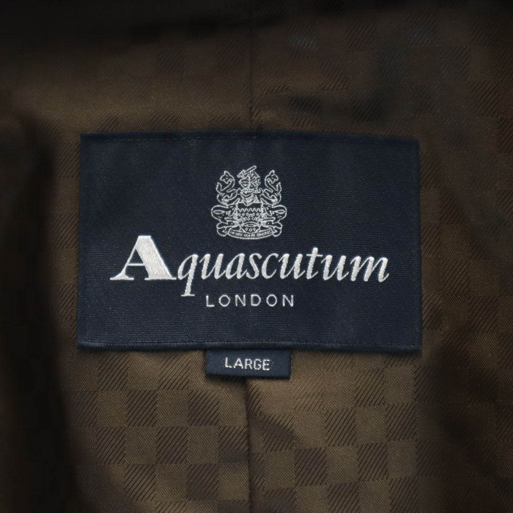 アクアスキュータム ステンカラーコート L カーキグレー Aquascutum LONDON メンズ