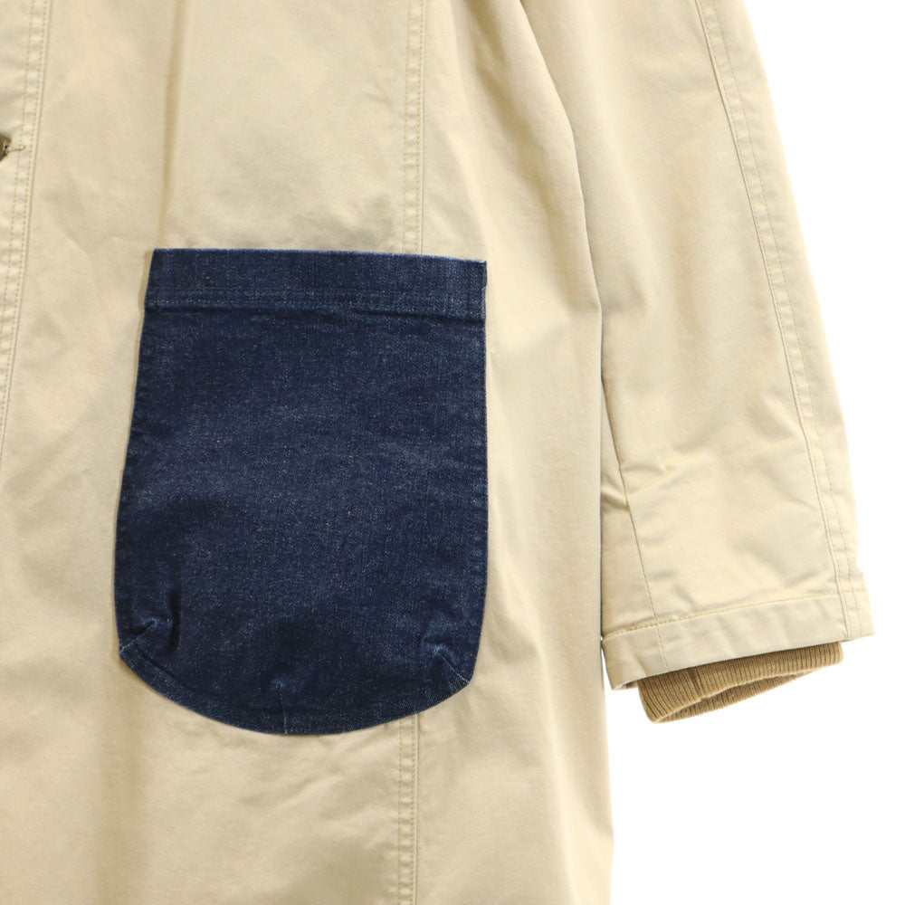 daboro ダボロ デニム切替 ステンカラーコート 5 ベージュ メンズ