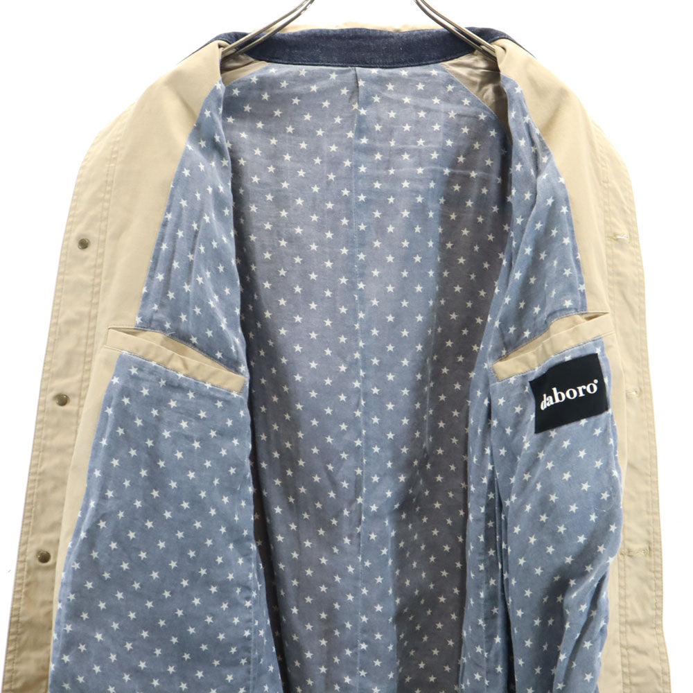 daboro ダボロ デニム切替 ステンカラーコート 5 ベージュ メンズ