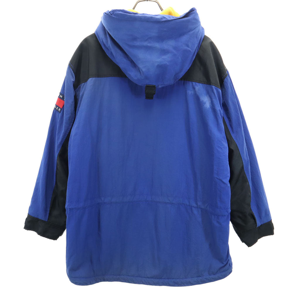 TOMMY HILFIGER トミーヒルフィガー 90s オールド フラッグタグ ナイロンジャケット M ブルー系 裏フリース メンズ