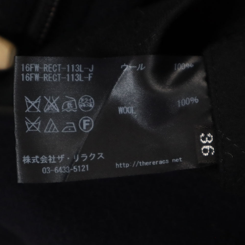 THE RERACS ザリラクス 日本製 メルトン ダッフルコート 36 濃紺 レディース