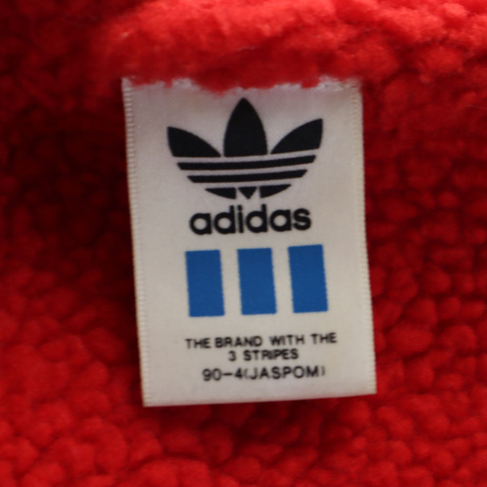 adidas アディダス 80s 90s デサント製 ヴィンテージ バック トレフォイルロゴ ベンチコート M ブルー 裏ボア メンズ