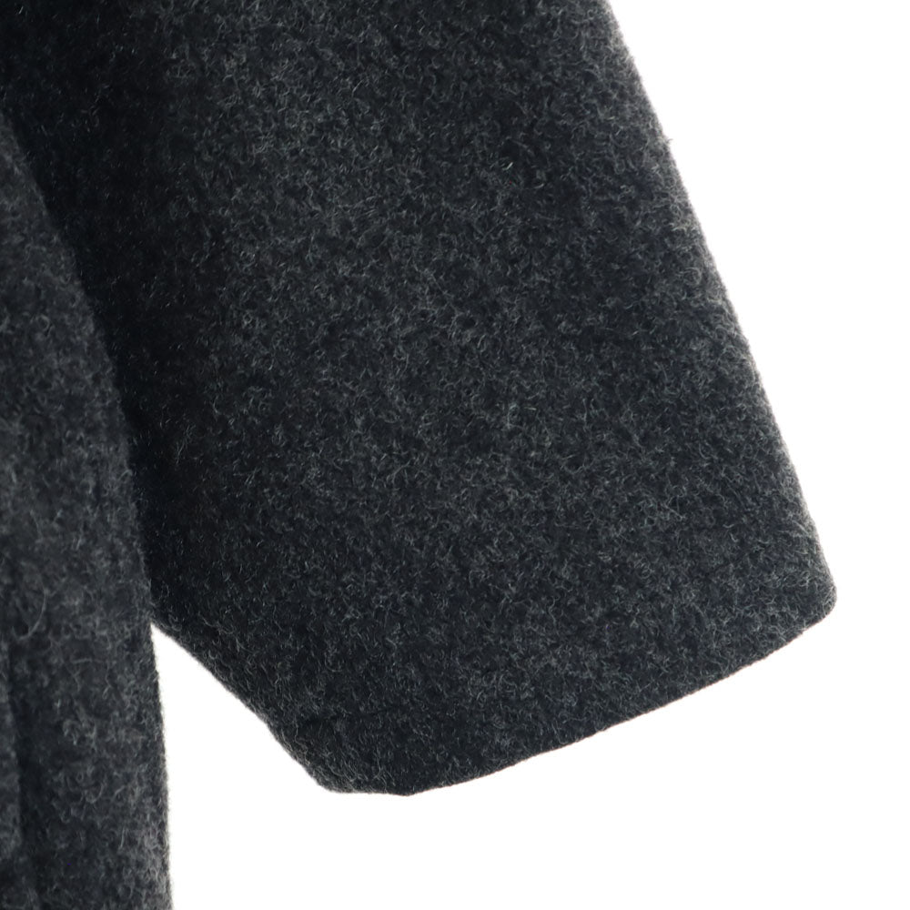 CK CALVIN KLEIN シーケーカルバンクライン 日本製 圧縮ウール フーデッド コート S チャコールグレー メンズ