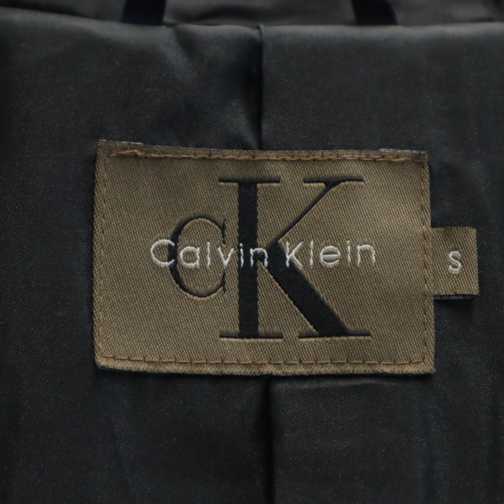 CK CALVIN KLEIN シーケーカルバンクライン 日本製 圧縮ウール フーデッド コート S チャコールグレー メンズ