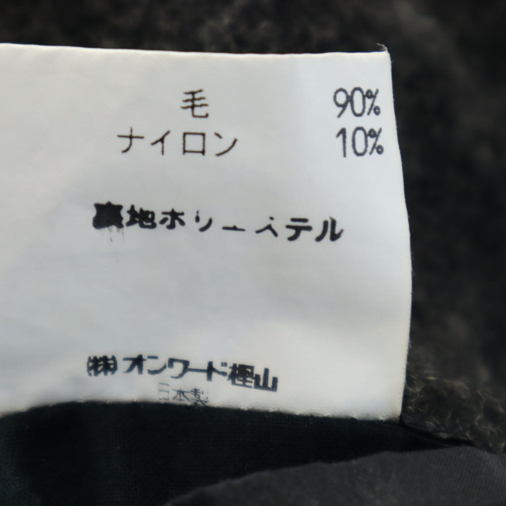 CK CALVIN KLEIN シーケーカルバンクライン 日本製 圧縮ウール フーデッド コート S チャコールグレー メンズ