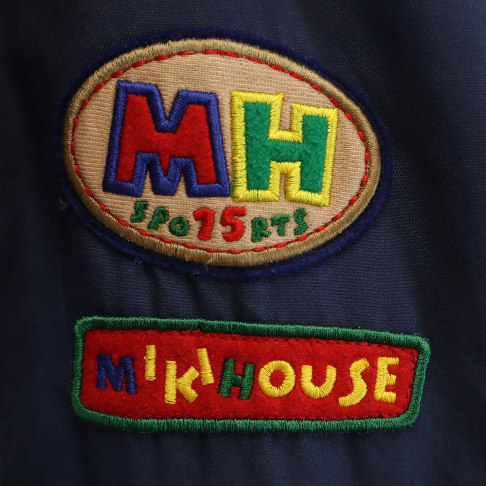 mikihouse ミキハウス フーデッド ジャケット L ネイビー 裏フリース メンズ