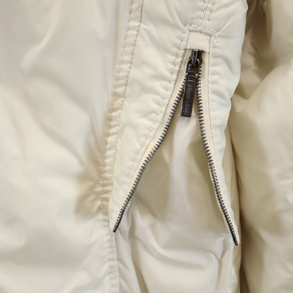 未使用 エルマンノシェルヴィーノ ダウンコート アイボリー レディース