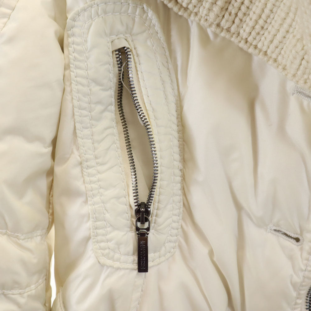 未使用 エルマンノシェルヴィーノ ダウンコート アイボリー レディース