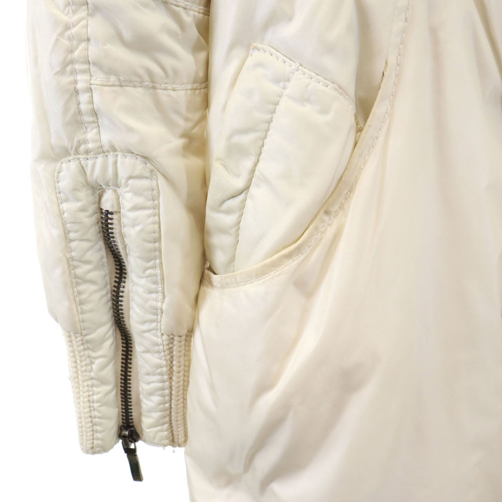 未使用 エルマンノシェルヴィーノ ダウンコート アイボリー レディース