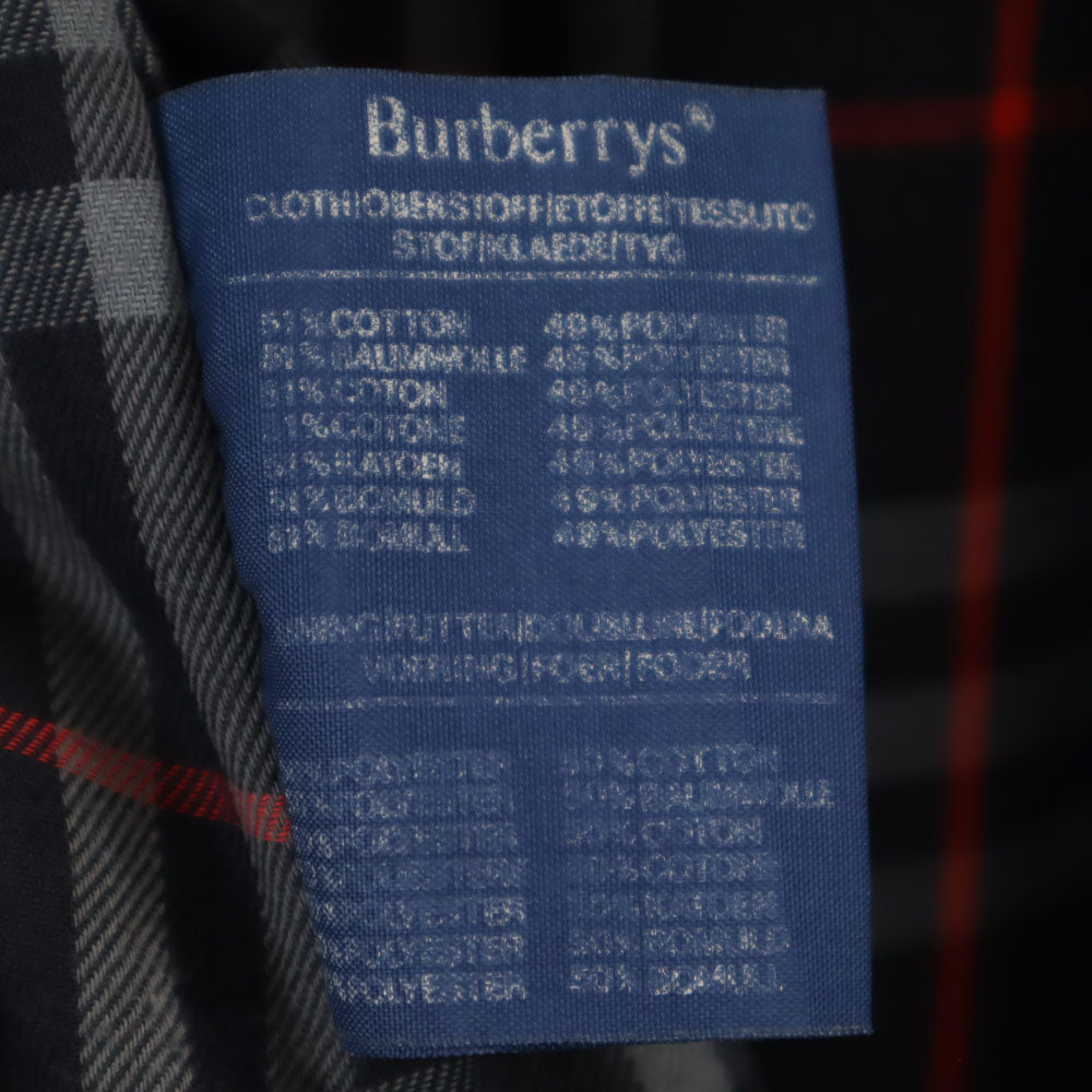 バーバリーズ 80s 90s オールド 英国製 長袖 コート ネイビー系 Burberrys メンズ