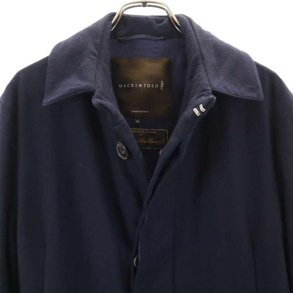 マッキントッシュ ウール 長袖 ステンカラーコート 38 ネイビー系 Mackintosh メンズ