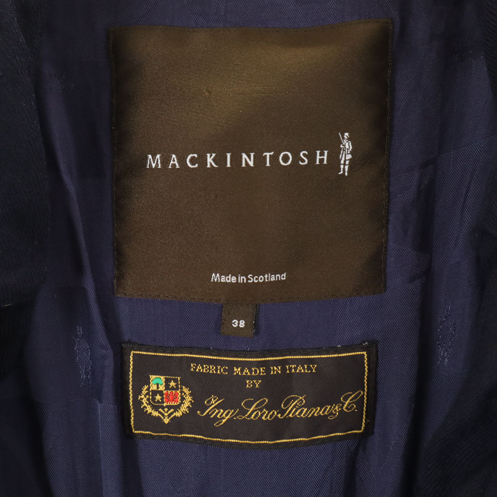 マッキントッシュ ウール 長袖 ステンカラーコート 38 ネイビー系 Mackintosh メンズ