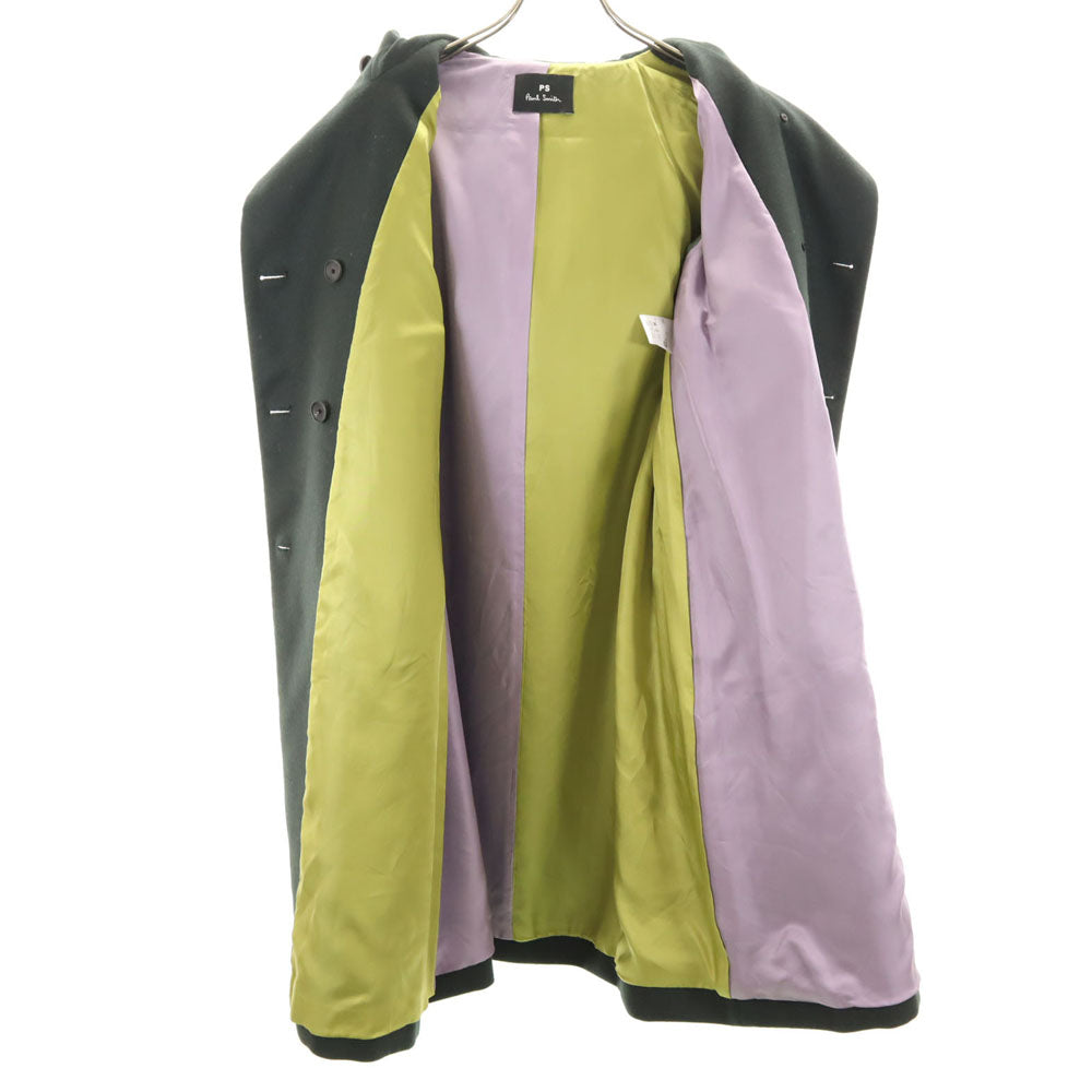 PS Paul Smith ピーエスポールスミス 長袖 ウールコート 38 グリーン系 フード レディース