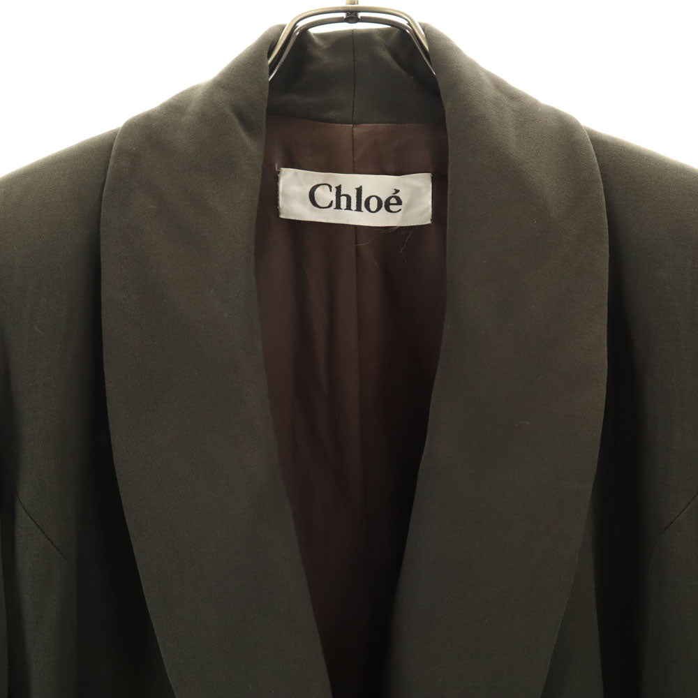 Chloe クロエ ショールカラー コート カーキ系 レディース