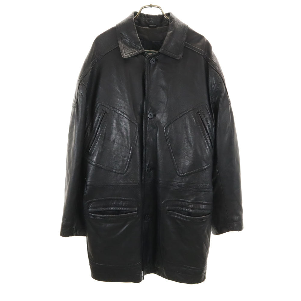 UNO LINO レザーコート M ブラック メンズ