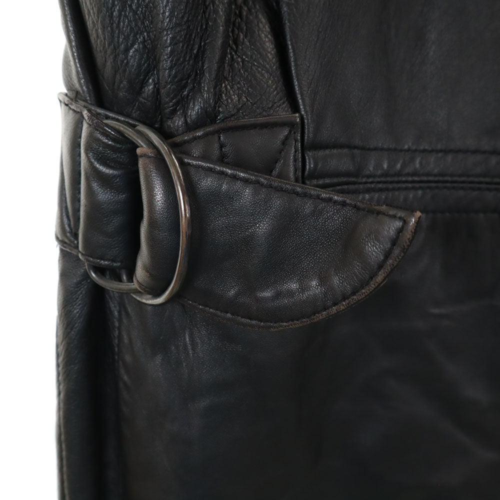 UNO LINO レザーコート M ブラック メンズ