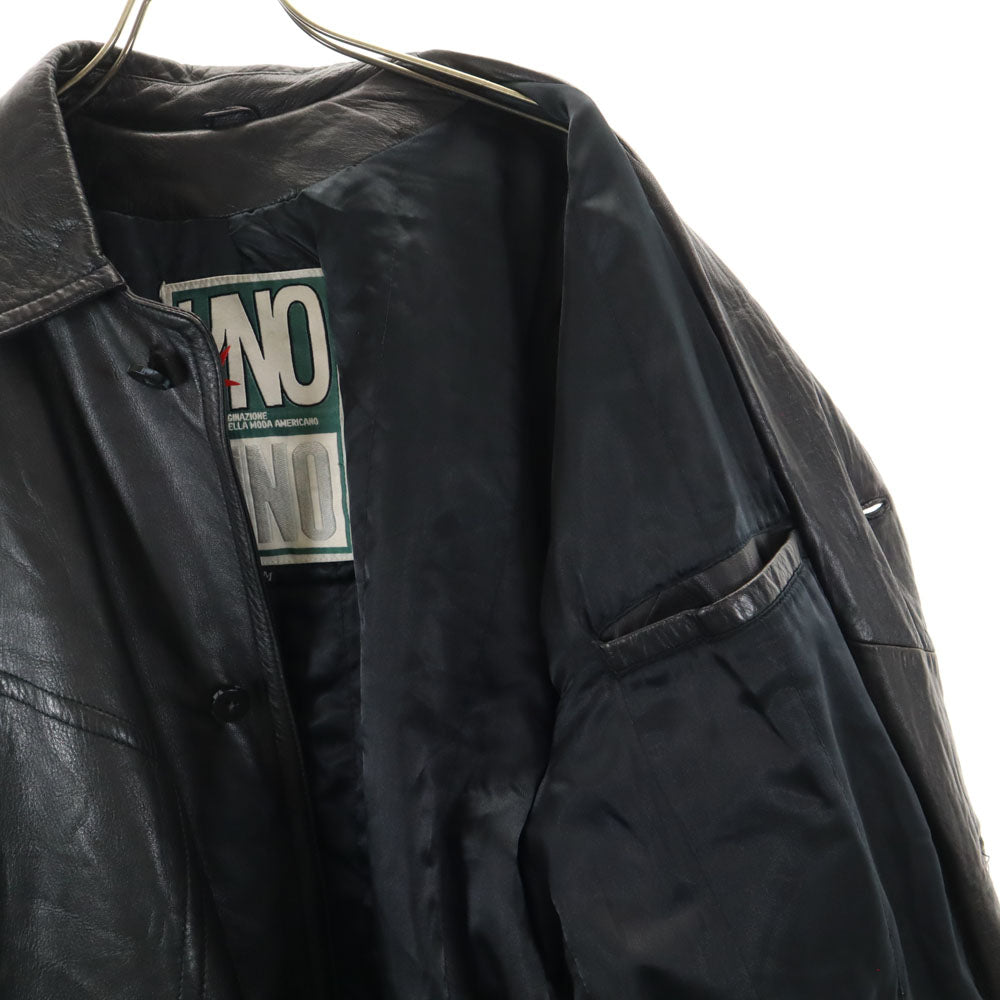 UNO LINO レザーコート M ブラック メンズ