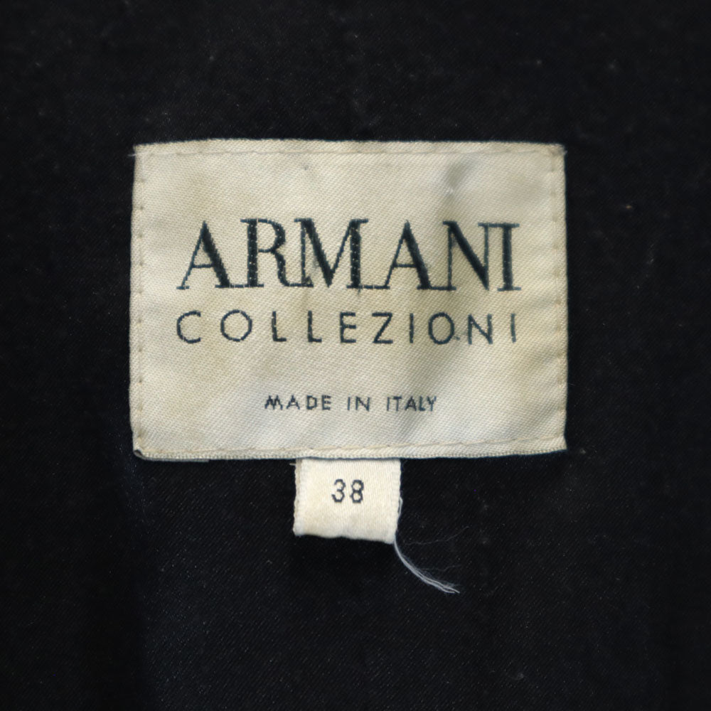 アルマーニコレッツォーニ アンゴラブレンド チェスターコート 38 ブラック ARMANI COLLEZIONI メンズ