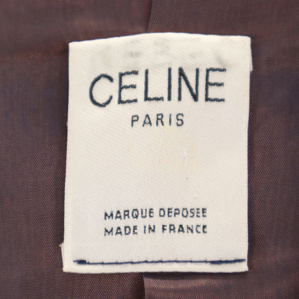 CELINE セリーヌ ウール 長袖 ガウンコート ネイビー系 レディース