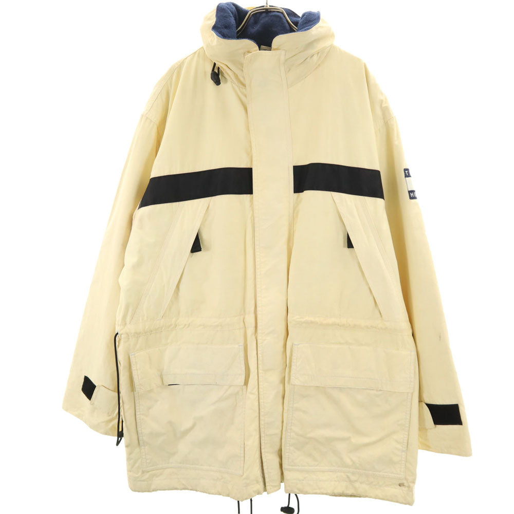 TOMMY HILFIGER トミーヒルフィガー 90s オールド ナイロンジャケット M アイボリー系 メンズ