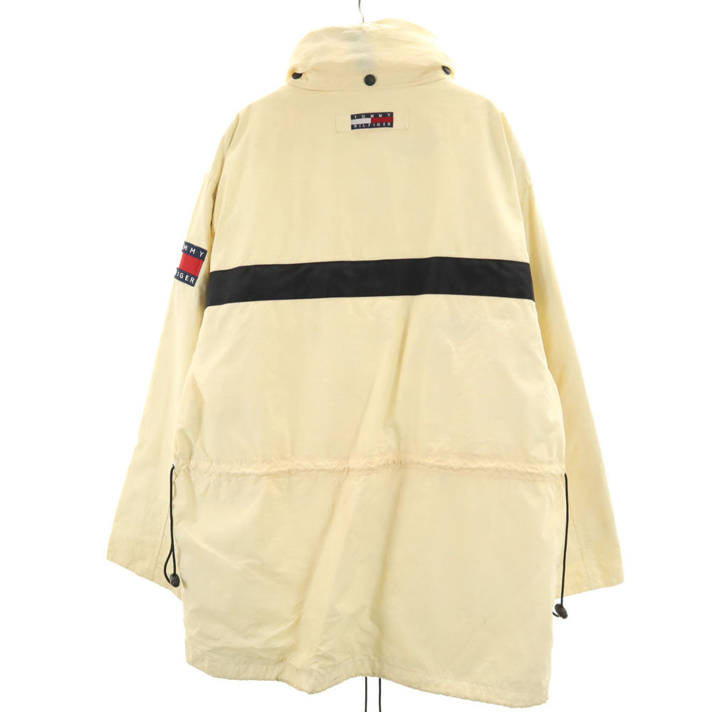 TOMMY HILFIGER トミーヒルフィガー 90s オールド ナイロンジャケット M アイボリー系 メンズ