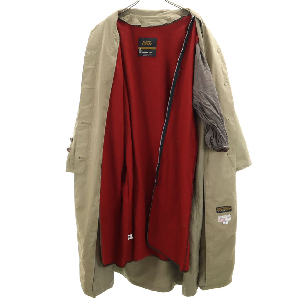 LONDON FOG ロンドンフォグ 80s USA製 ヴィンテージ ステンカラーコート 10 カーキベージュ ライナー付き レディース