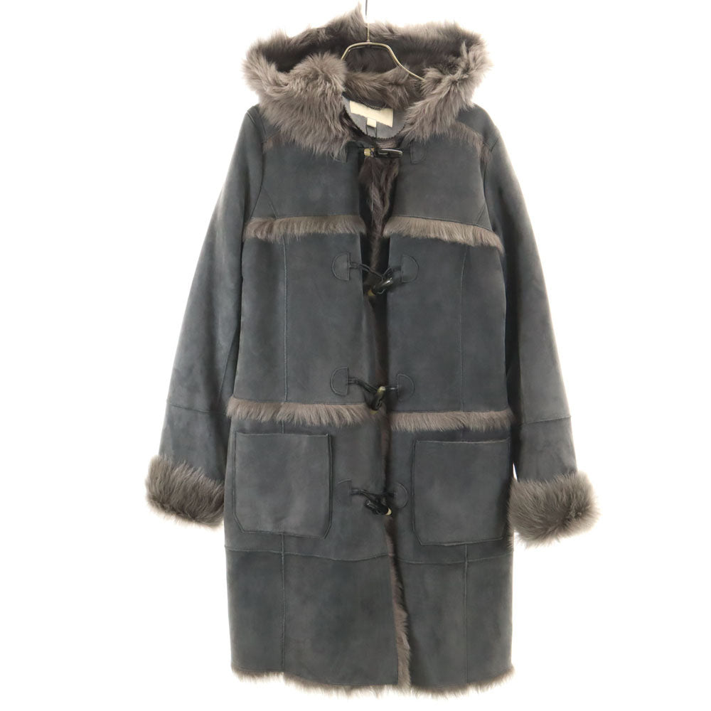 Banana Republic バナナリパブリック リアルファー付き ムートンコート S グレー レディース