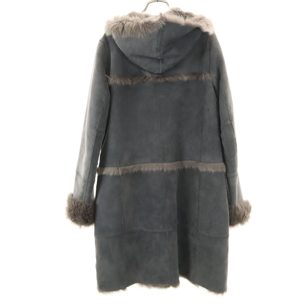 Banana Republic バナナリパブリック リアルファー付き ムートンコート S グレー レディース