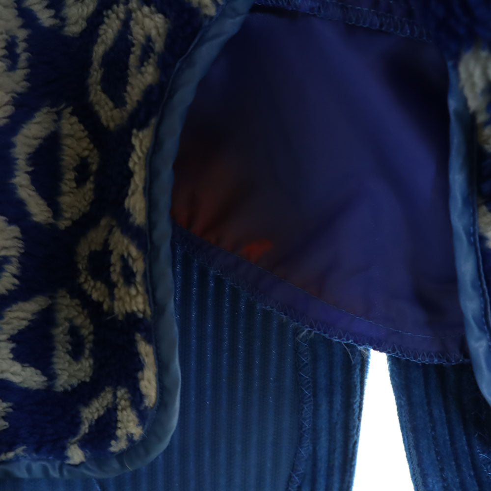 クリスチャンディオールスポーツ 90s オールド コーデュロイ ダッフルコート L ブルー Christian Dior SPORTS レディース