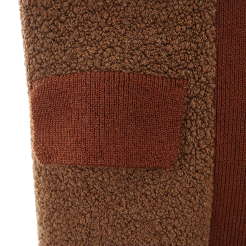 DAMA ダーマ ウールブレンド ボア ロング ベスト 9AR ブラウン レディース