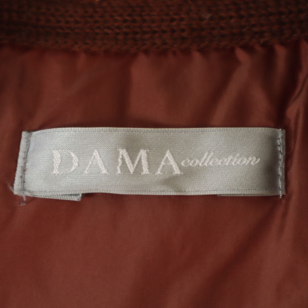 DAMA ダーマ ウールブレンド ボア ロング ベスト 9AR ブラウン レディース