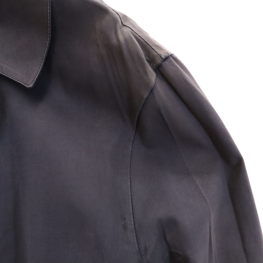 Mackintosh マッキントッシュ スコットランド製 ステンカラーコート 38 チャコールネイビー メンズ