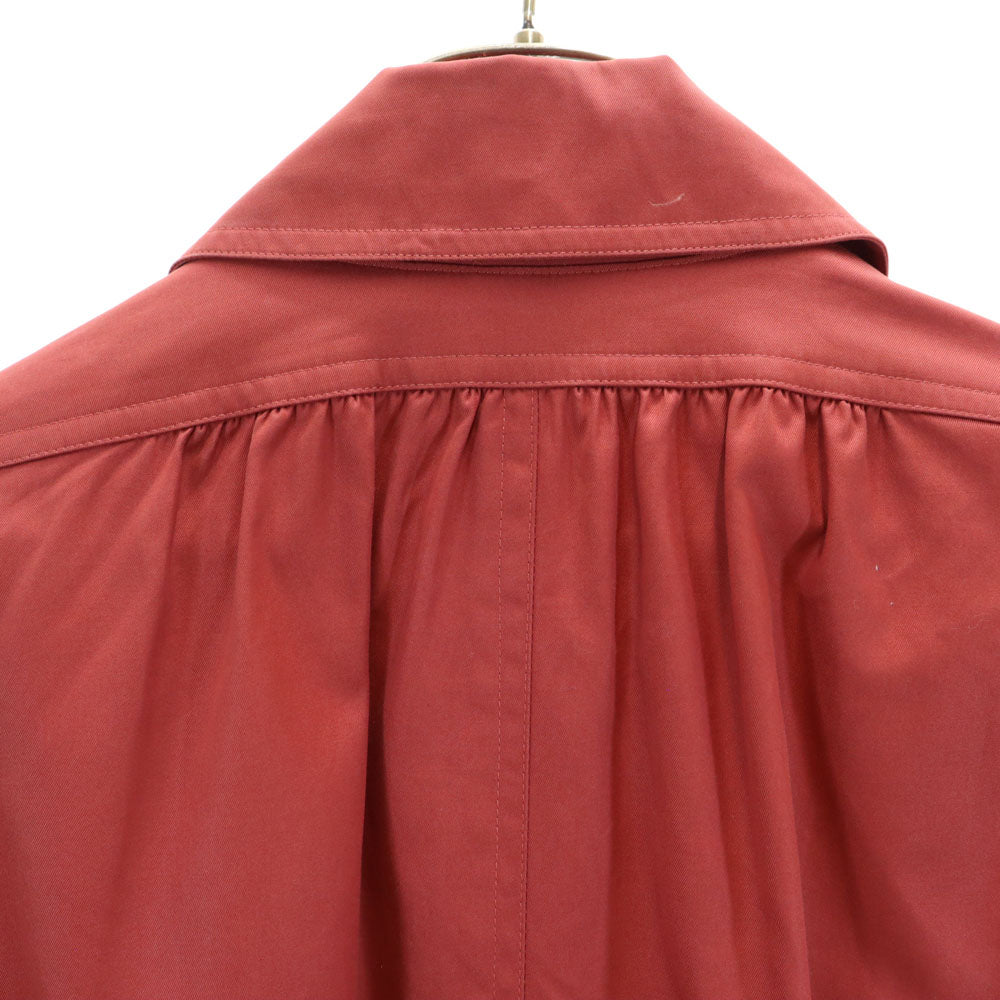 YVES SAINT LAURENT イヴサンローラン 80s 90s オールド ステンカラーコート T9 レッド系 レディース