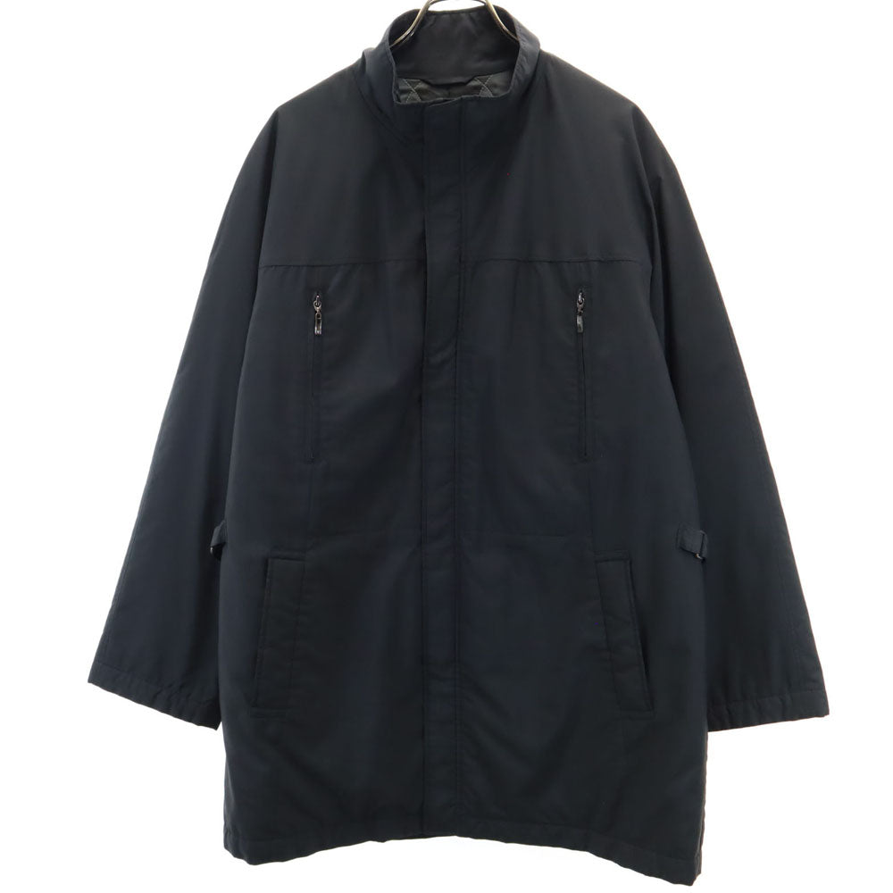 LANVIN LA COLLECTION ランバンコレクション 日本製 ステンカラーコート R50-46 ブラック 裏キルティング メンズ