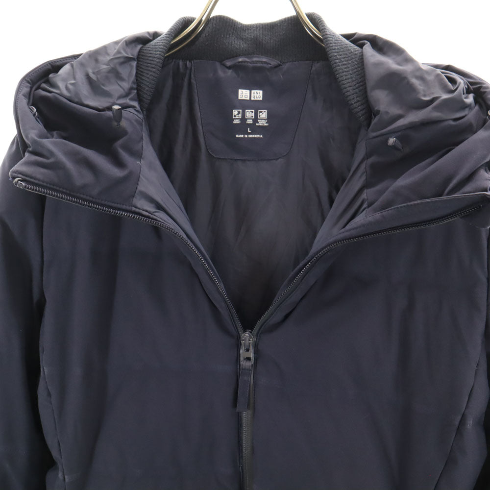 UNIQLO ユニクロ シームレス ダウンコート L ネイビー レディース