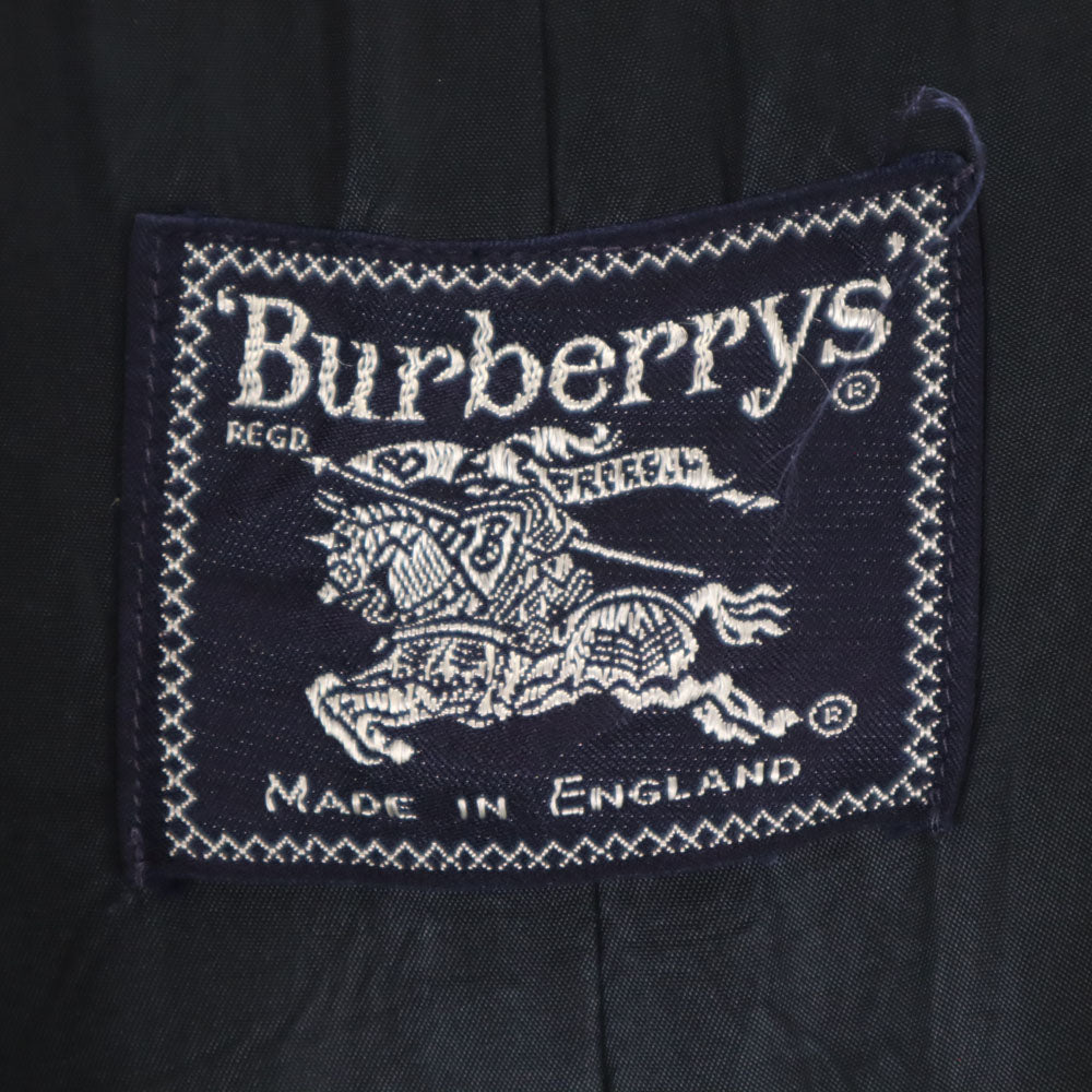 バーバリーズ 90s 80s 英国製 オールド トレンチコート SS 濃紺 Burberrys メンズ