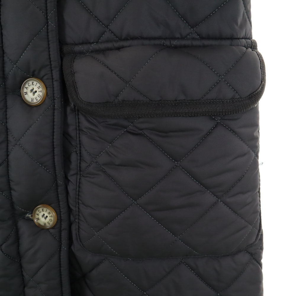 Mackintosh マッキントッシュ スコットランド製 キルティングコート 34 チャコールグレー 裏ボア レディース