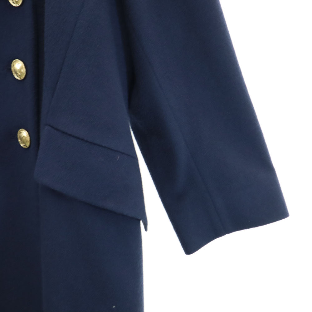 Christian Dior クリスチャンディオール 90s USA製 オールド ロロピアーナ ラムウール ダブル コート 6 ネイビー レディース