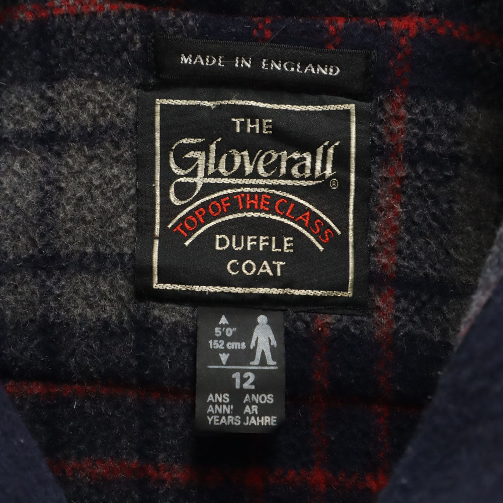 Gloverall グローバーオール 80s イングランド製 ヴィンテージ メルトン ダッフルコート 12 ネイビー キッズ