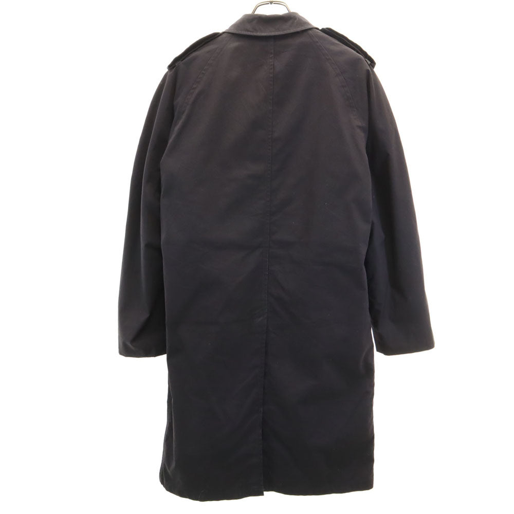 US NAVY アメリカ海軍 70s ヴィンテージ DLA ステンカラーコート 36R ブラック オールウェザーコート ミリタリー ボアライナー付き メンズ