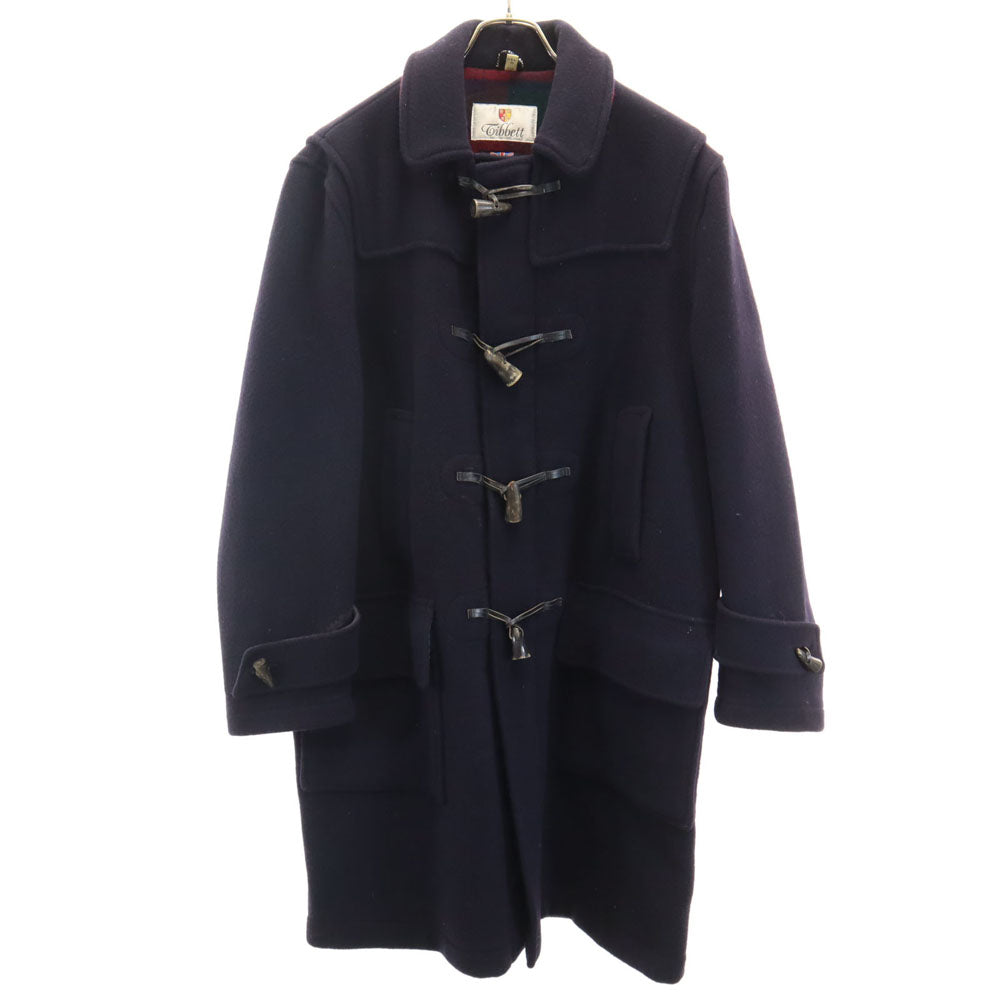 チベット 80s 90s オールド イングランド製 ウールブレンド ウールコート 40 ネイビー Tibbett ダッフルコート メンズ