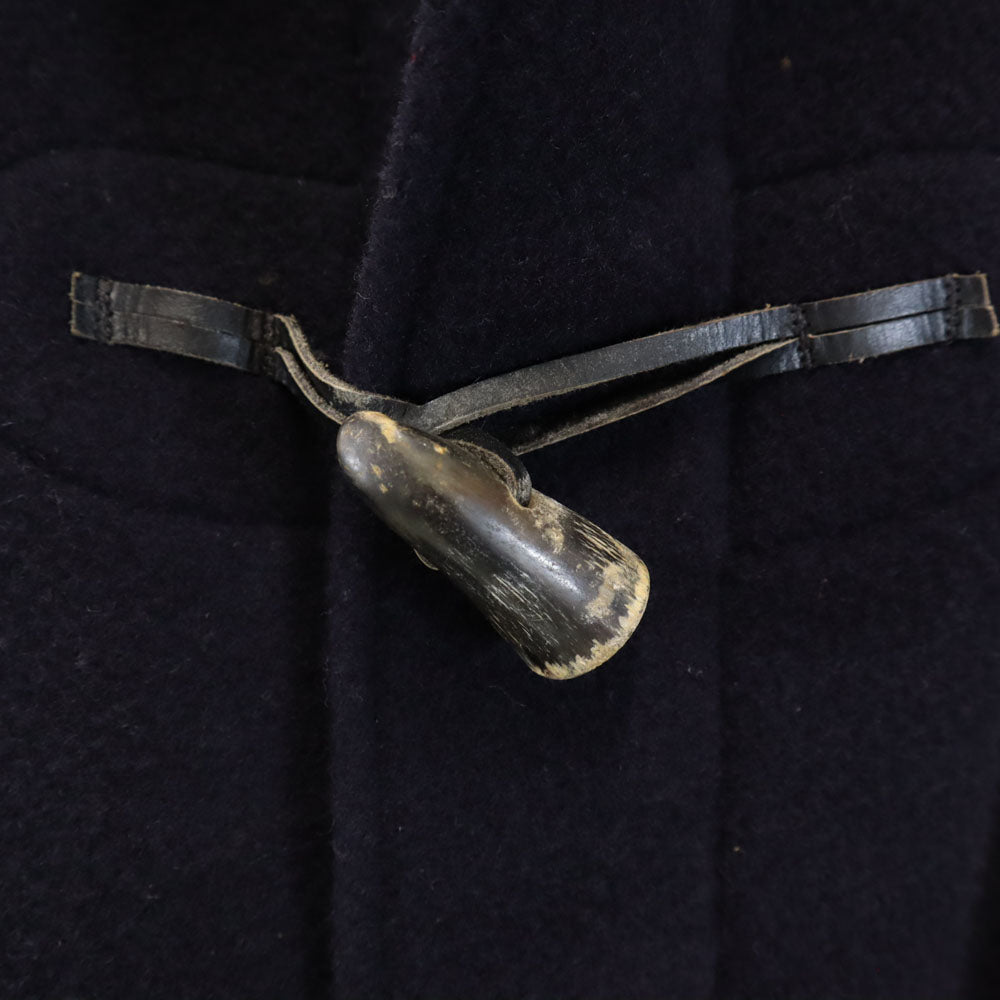 チベット 80s 90s オールド イングランド製 ウールブレンド ウールコート 40 ネイビー ダッフルコート メンズ