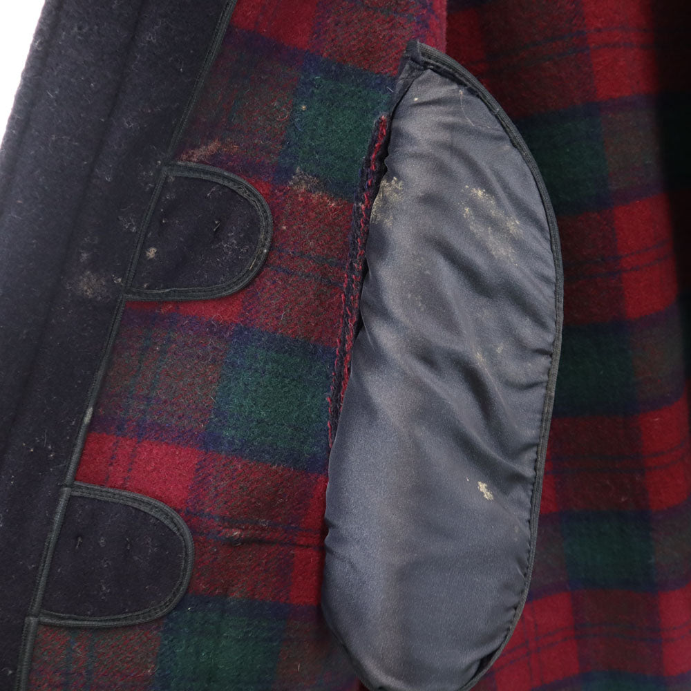 チベット 80s 90s オールド イングランド製 ウールブレンド ウールコート 40 ネイビー ダッフルコート メンズ