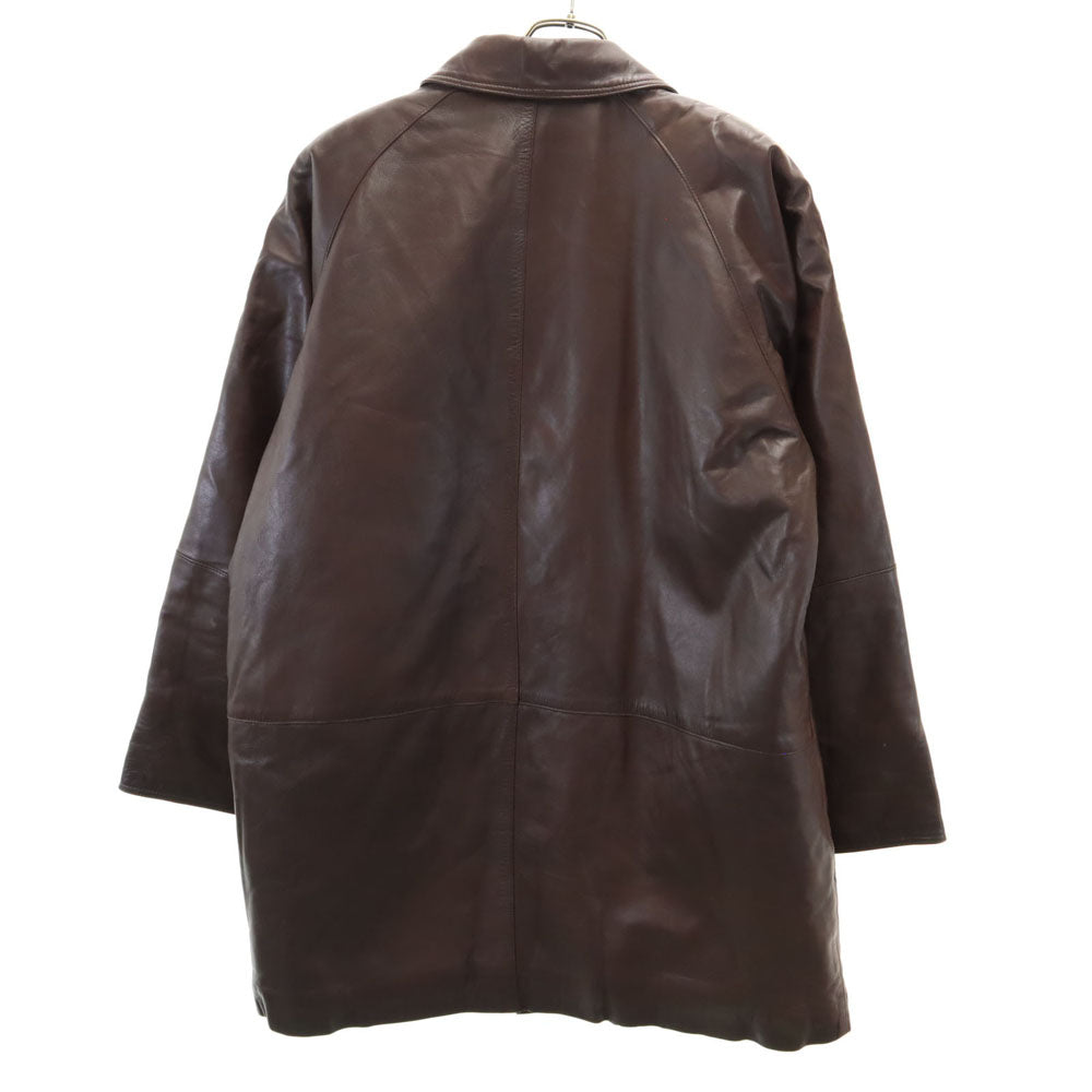 A.C.S.A スペイン製 レザーコート 50 ブラウン メンズ