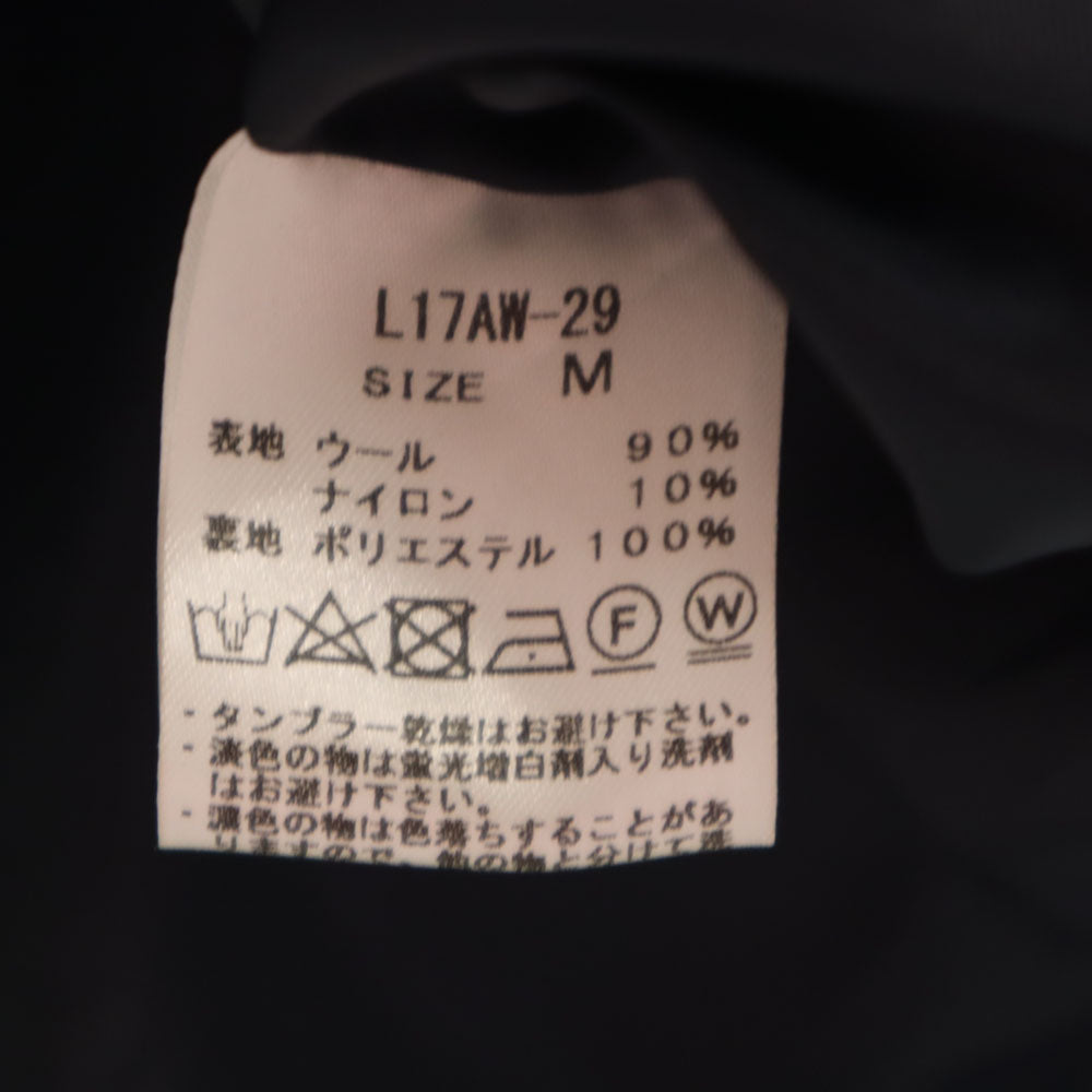 LIDNM リドム ウールブレンド ウール チェスターコート M ネイビー メンズ