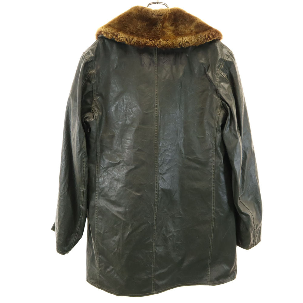 US NAVY アメリカ海軍 40s ヴィンテージ NXSs18795 ネイビデパートメント バーンストーマー コート 40 ブラック ミリタリー 襟ムートン メンズ