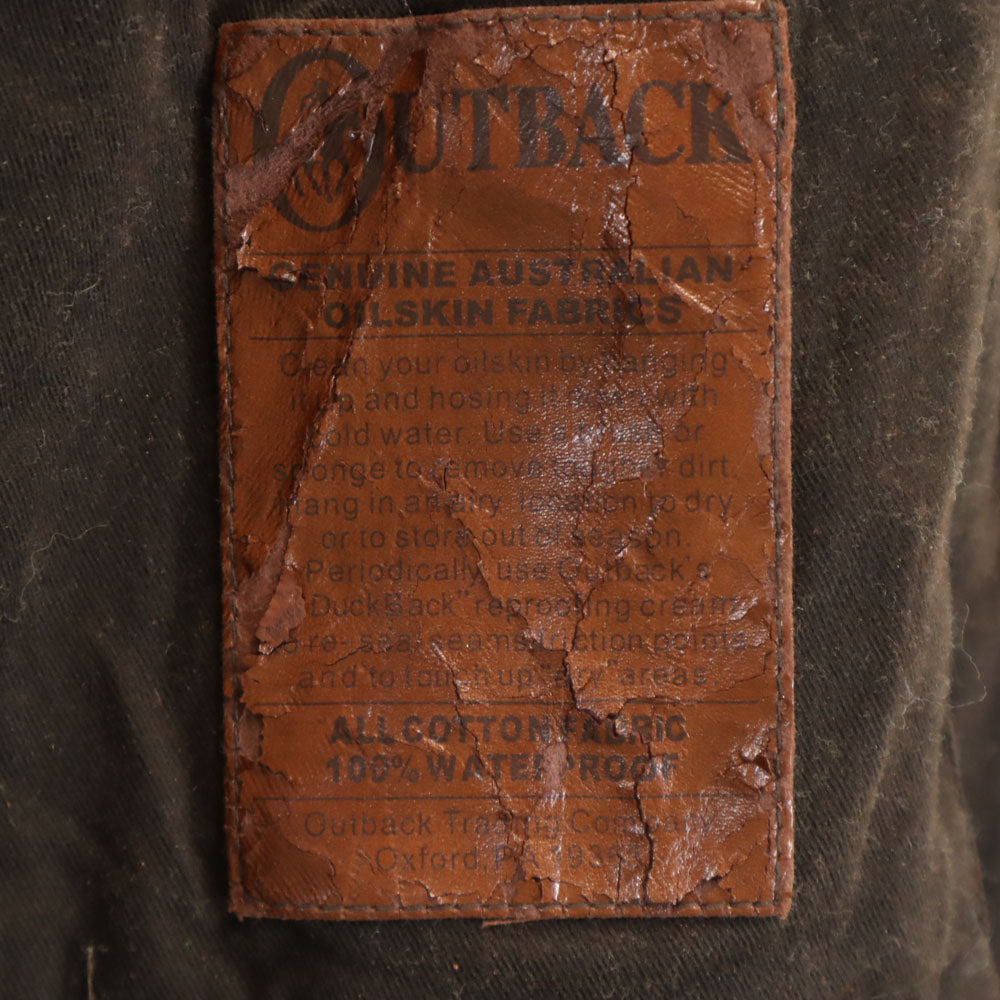 アウトバック 90s オールド オイルド コート L ブラウン フード、ライナー欠品 レディース