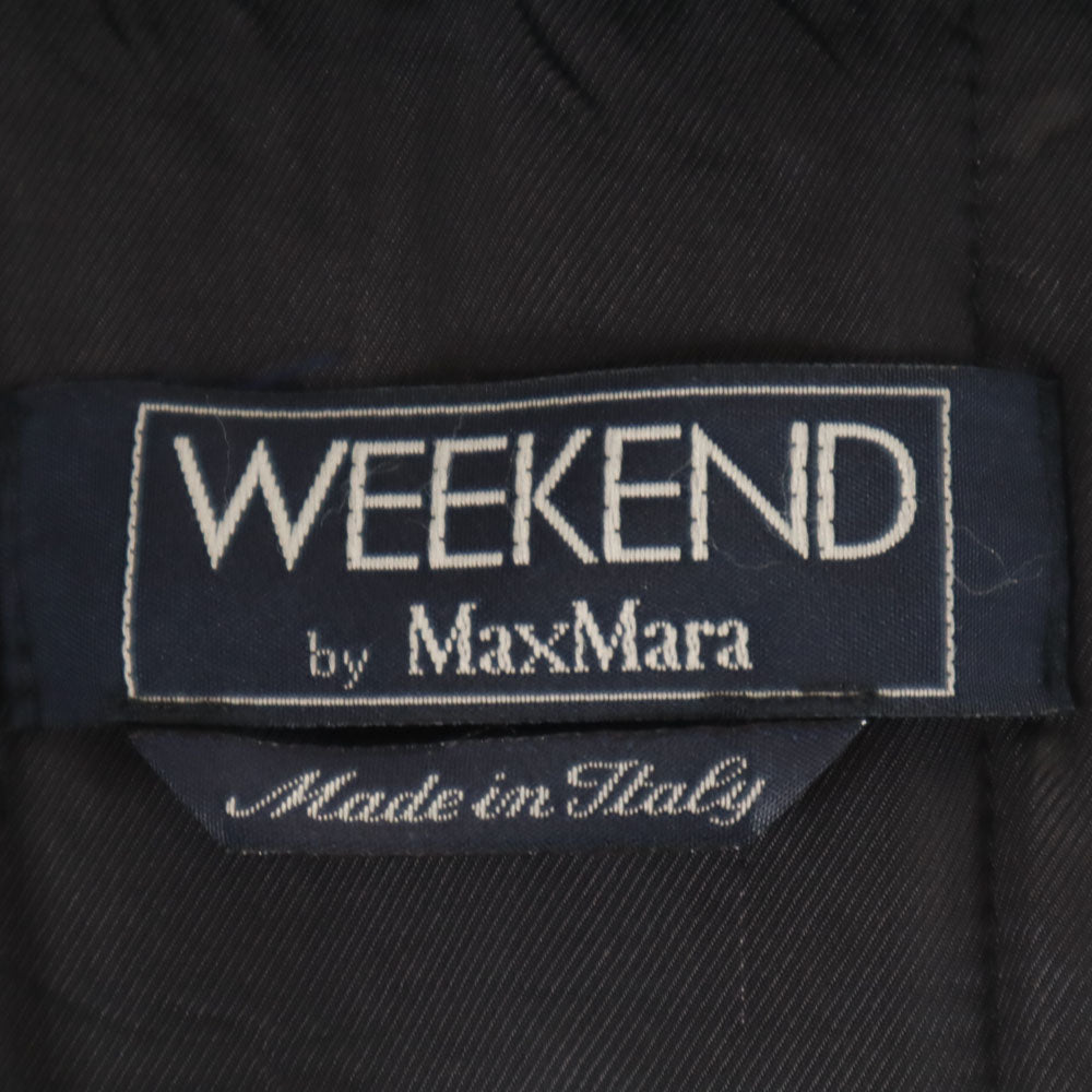 ウィークエンドバイマックスマーラ ダブルブレスト コート 42 ネイビー WEEKEND by Max Mara 中綿ライナー付き レディース
